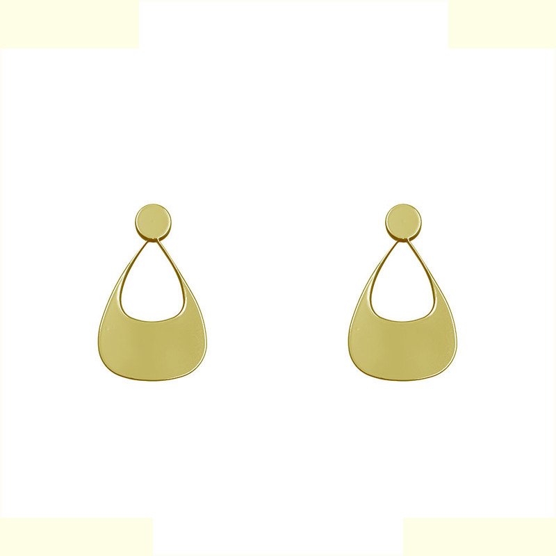 گوشواره طلا 18 عیار زنانه مدوپد مدل هندسی کد GA1-14328