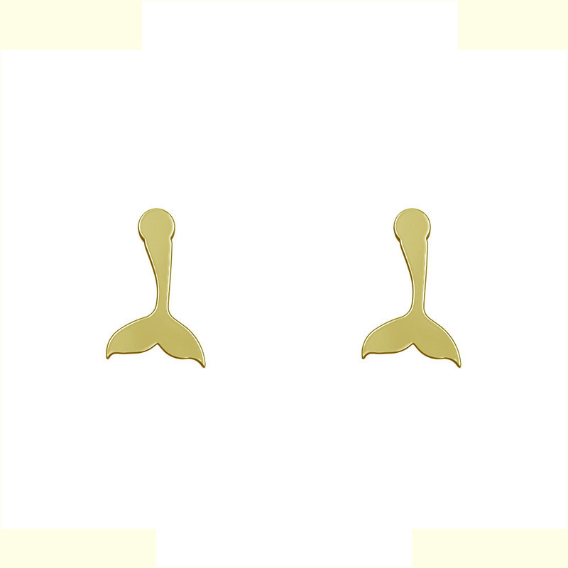 گوشواره طلا 18 عیار زنانه مدوپد مدل هندسی کد GA1-14365