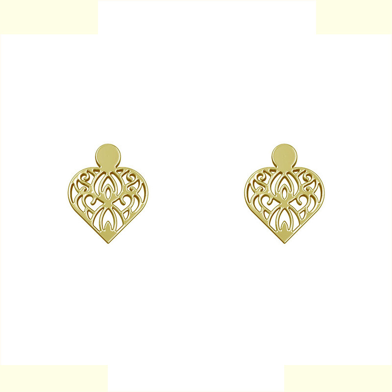 گوشواره طلا 18 عیار زنانه مدوپد مدل قلب کد GA1-14393 گوشواره طلا 18 عیار زنانه مدوپد مدل قلب کد GA1-14393