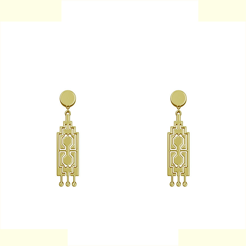 گوشواره طلا 18 عیار زنانه مدوپد مدل هندسی کد GA1-14414 گوشواره طلا 18 عیار زنانه مدوپد مدل هندسی کد GA1-14414