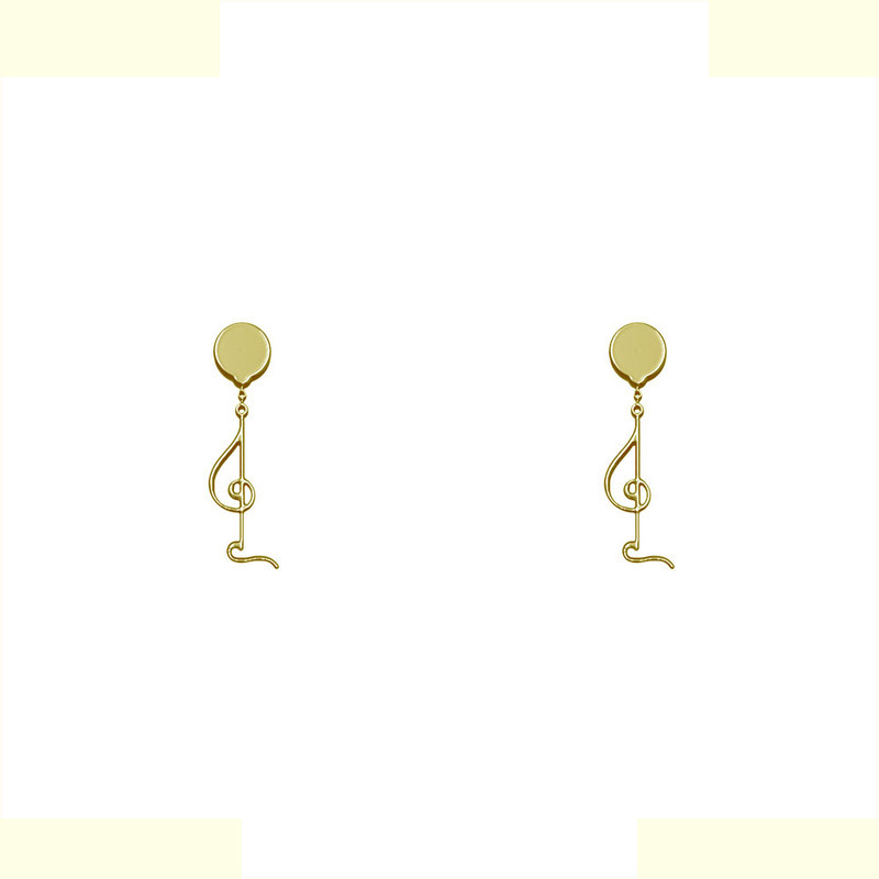 گوشواره طلا 18 عیار زنانه مدوپد مدل هندسی کد GA1-14477