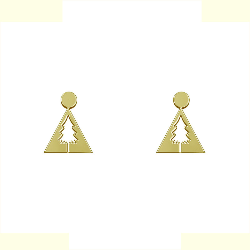 گوشواره طلا 18 عیار زنانه مدوپد مدل درخت کد GA1-14500 گوشواره طلا 18 عیار زنانه مدوپد مدل درخت کد GA1-14500