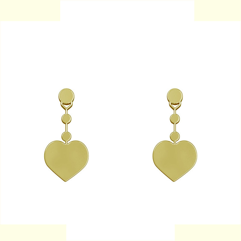 گوشواره طلا 18 عیار زنانه مدوپد مدل قلب کد GA1-14545
