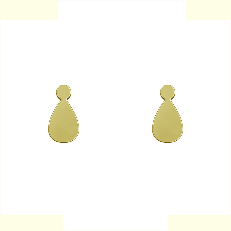 گوشواره طلا 18 عیار زنانه مدوپد مدل هندسی کد GA1-14577