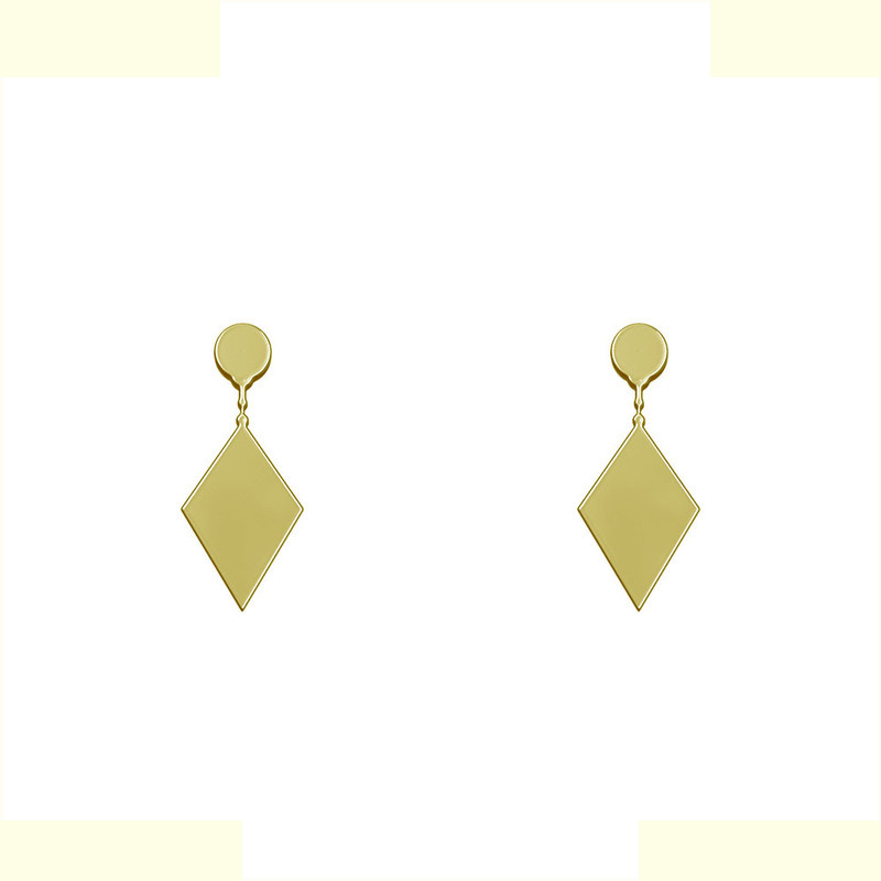 گوشواره طلا 18 عیار زنانه مدوپد مدل لوزی کد GA1-14697