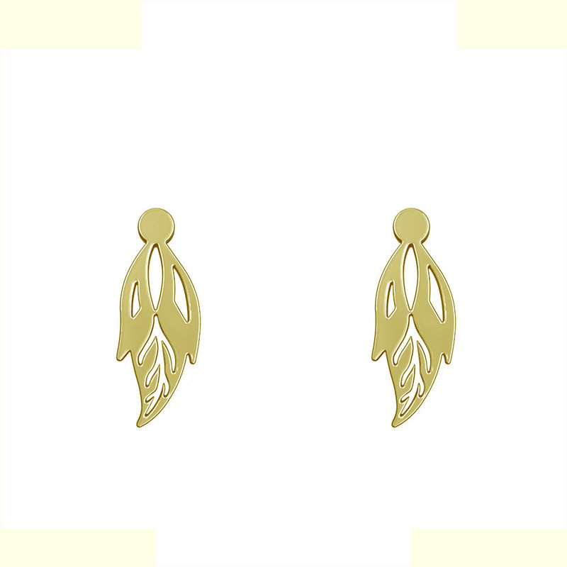 گوشواره طلا 18 عیار زنانه مدوپد مدل هندسی کد GA1-14710