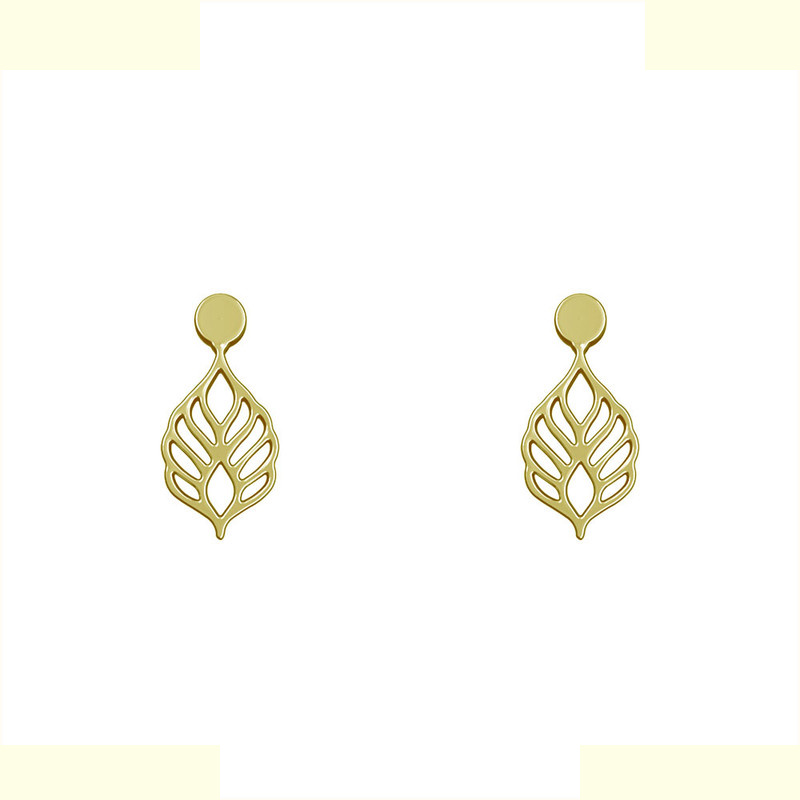 گوشواره طلا 18 عیار زنانه مدوپد مدل هندسی کد GA1-14716