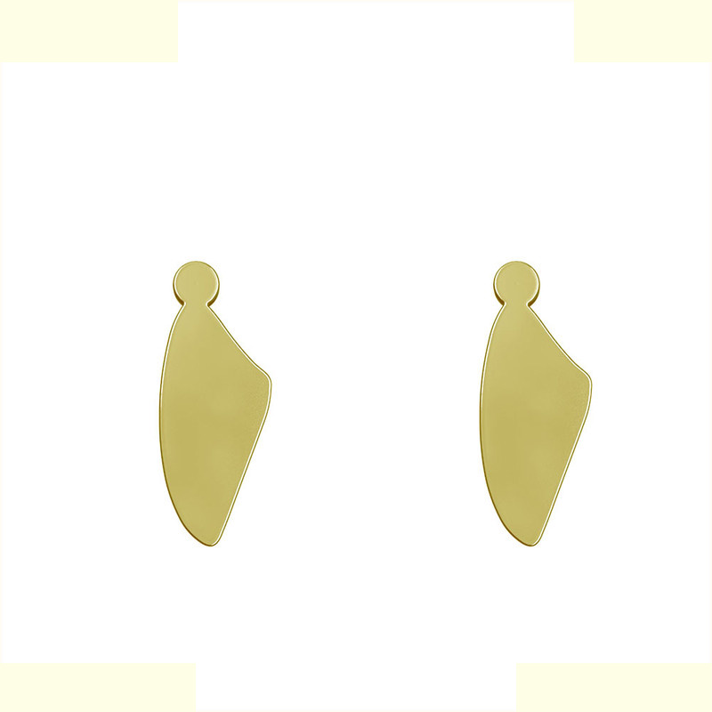 گوشواره طلا 18 عیار زنانه مدوپد مدل هندسی کد GA1-14730