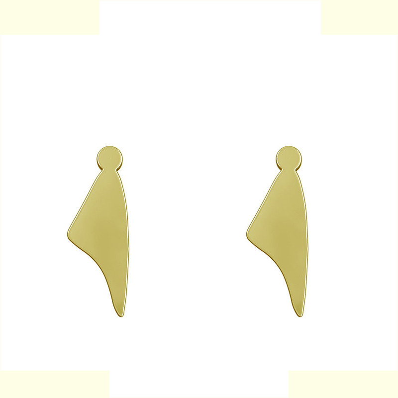 گوشواره طلا 18 عیار زنانه مدوپد مدل هندسی کد GA1-14732