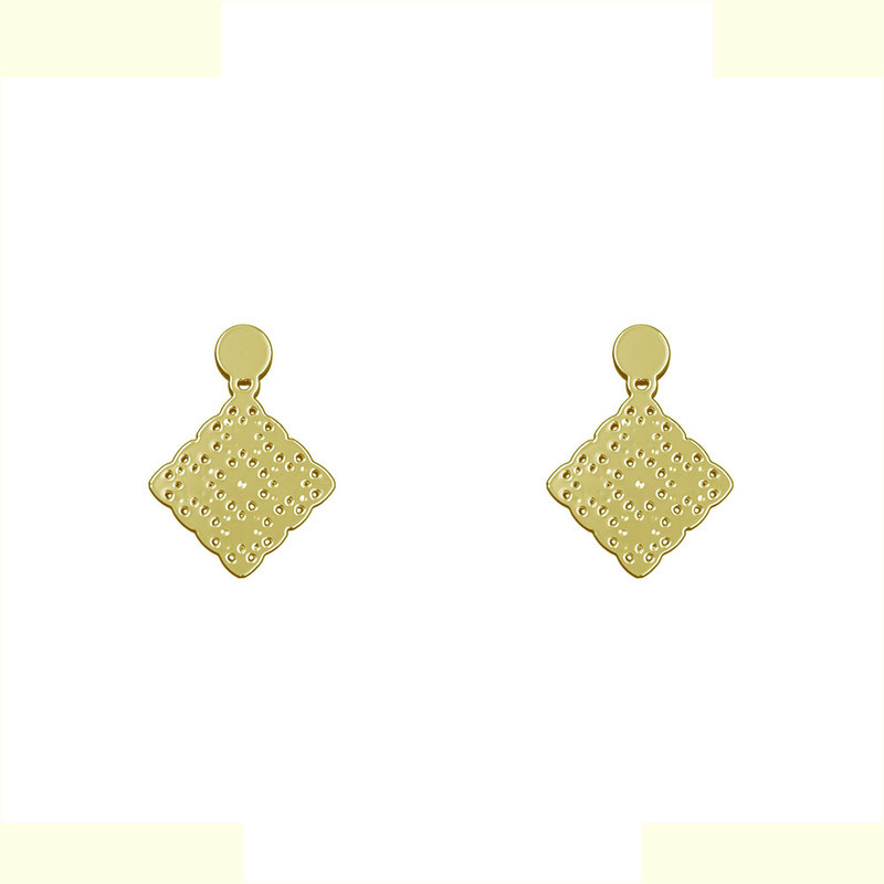 گوشواره طلا 18 عیار زنانه مدوپد مدل هندسی کد GA1-14798