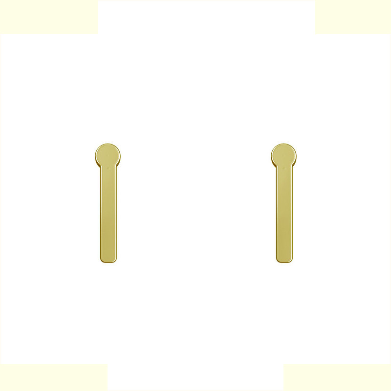 گوشواره طلا 18 عیار زنانه مدوپد مدل مستطیل کد GA1-14866