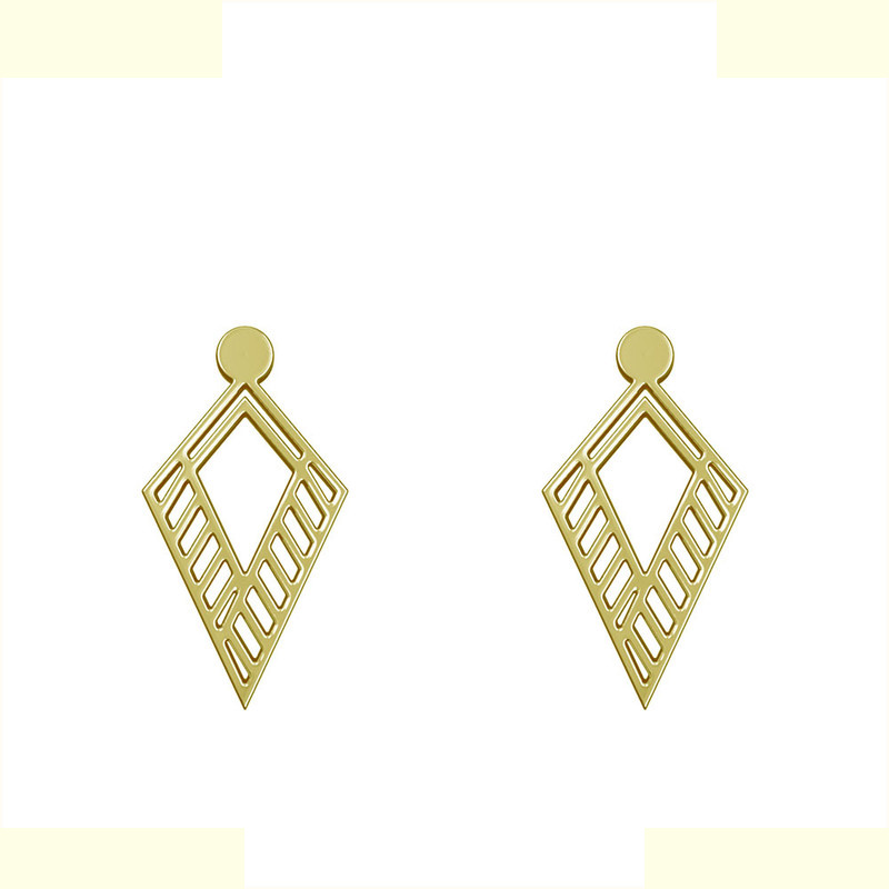 گوشواره طلا 18 عیار زنانه مدوپد مدل هندسی کد GA1-14950