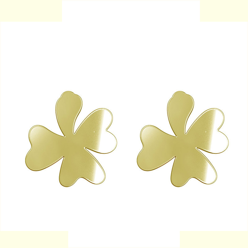 گوشواره طلا 18 عیار زنانه مدوپد مدل گل کد GA1-14966