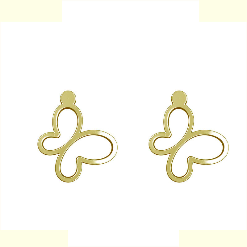 گوشواره طلا 18 عیار زنانه مدوپد مدل هندسی کد GA1-14972