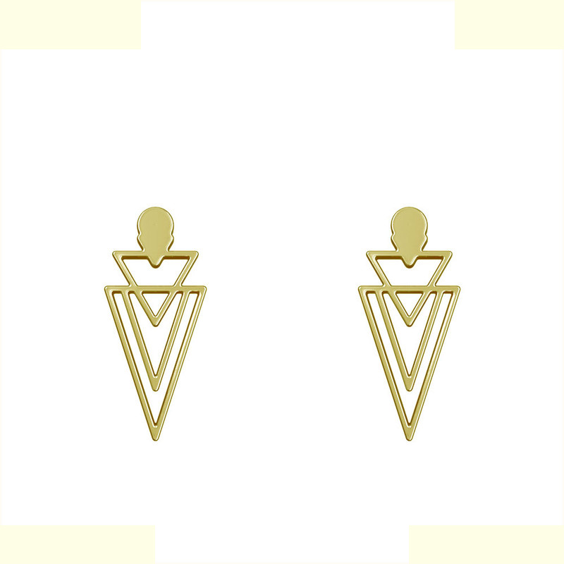 گوشواره طلا 18 عیار زنانه مدوپد مدل مثلث کد GA1-14973