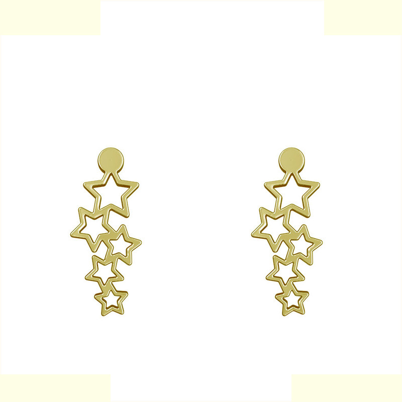 گوشواره طلا 18 عیار زنانه مدوپد مدل ستاره کد GA1-14995