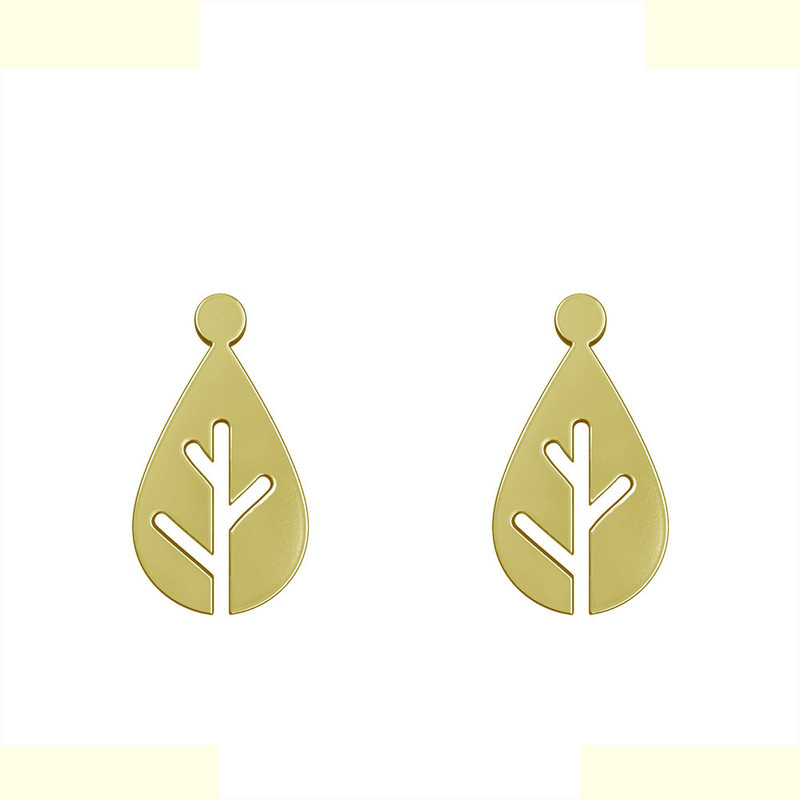 گوشواره طلا 18 عیار زنانه مدوپد مدل هندسی کد GA1-14994