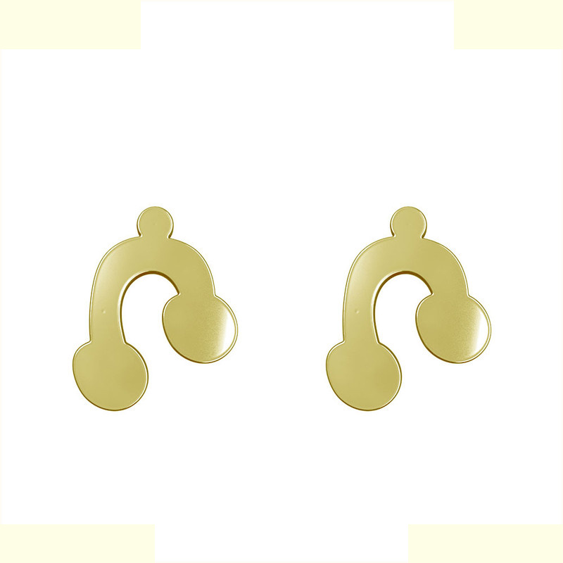 گوشواره طلا 18 عیار زنانه مدوپد مدل هندسی کد GA1-15083