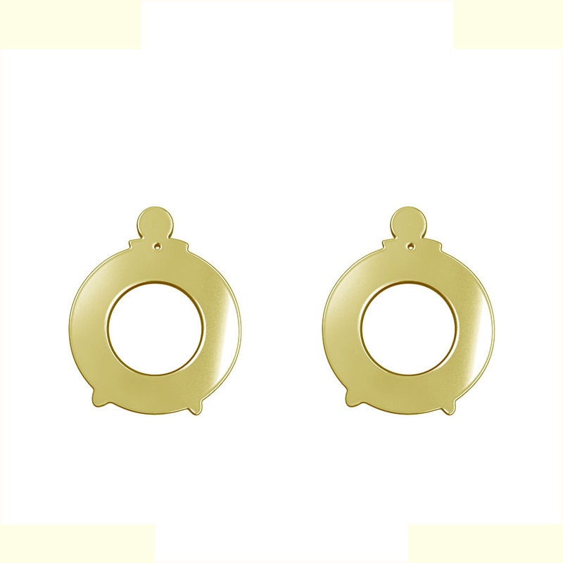 گوشواره طلا 18 عیار زنانه مدوپد مدل هندسی کد GA1-15080