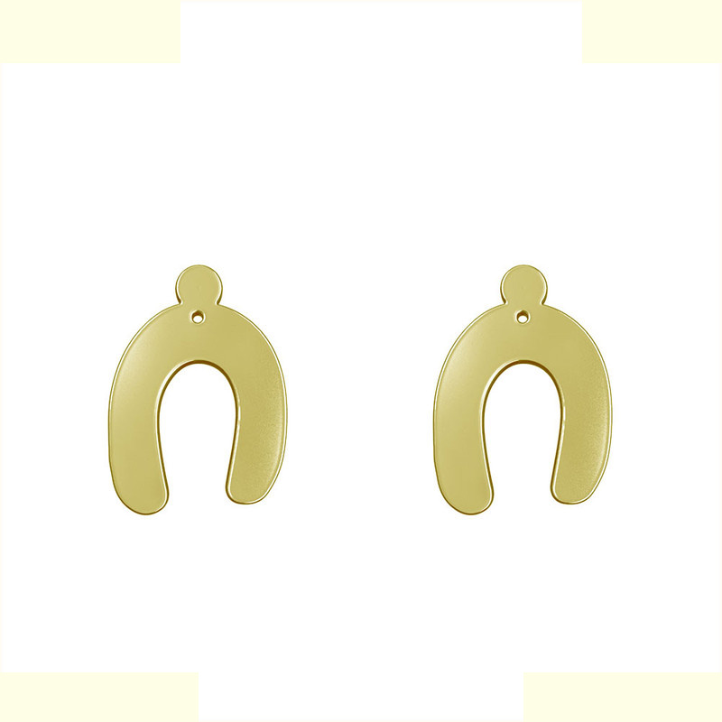 گوشواره طلا 18 عیار زنانه مدوپد مدل هندسی کد GA1-15085