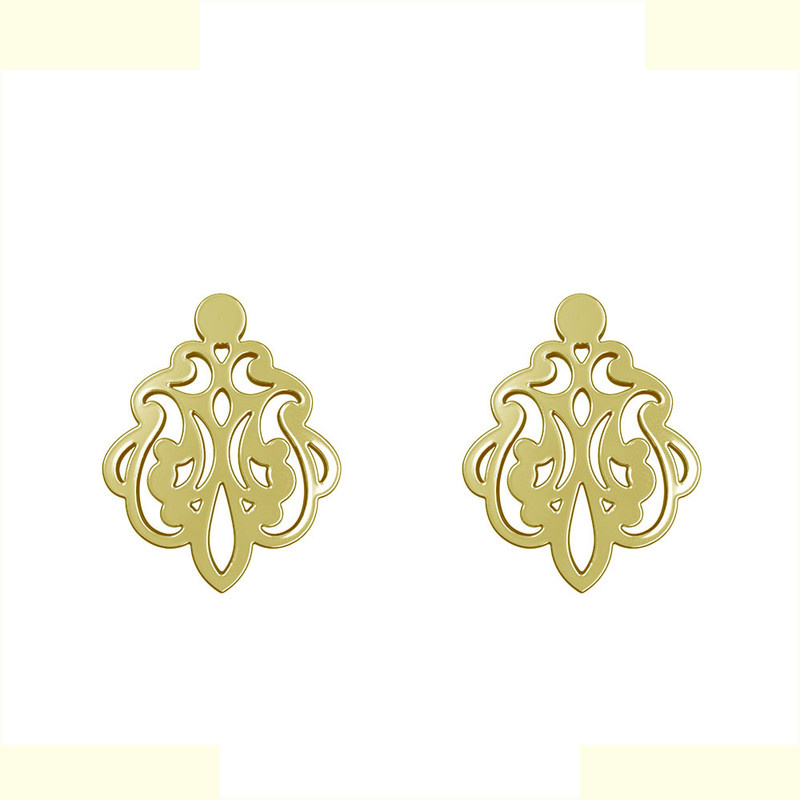 گوشواره طلا 18 عیار زنانه مدوپد مدل هندسی کد GA1-15194