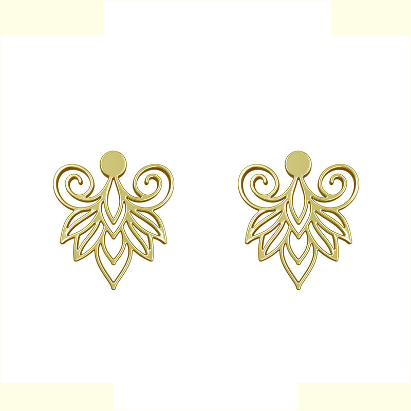 گوشواره طلا 18 عیار زنانه مدوپد مدل هندسی کد GA1-15213