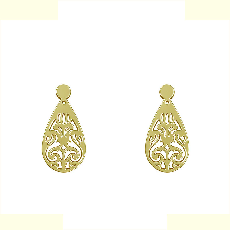 گوشواره طلا 18 عیار زنانه مدوپد مدل هندسی کد GA1-15220