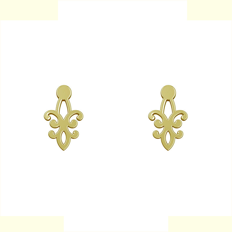 گوشواره طلا 18 عیار زنانه مدوپد مدل اسلیمی کد GA1-15250