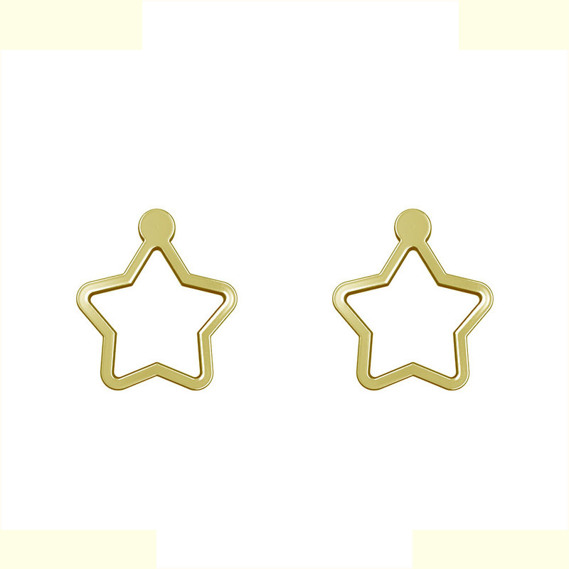 گوشواره طلا 18 عیار زنانه مدوپد مدل ستاره کد GA1-15352