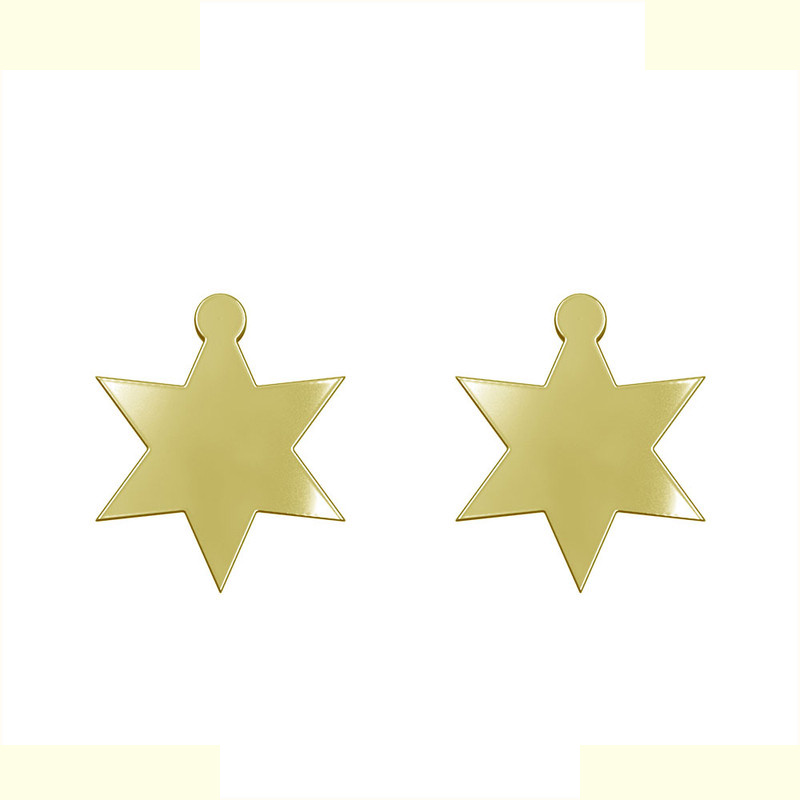 گوشواره طلا 18 عیار زنانه مدوپد مدل ستاره کد GA1-15365