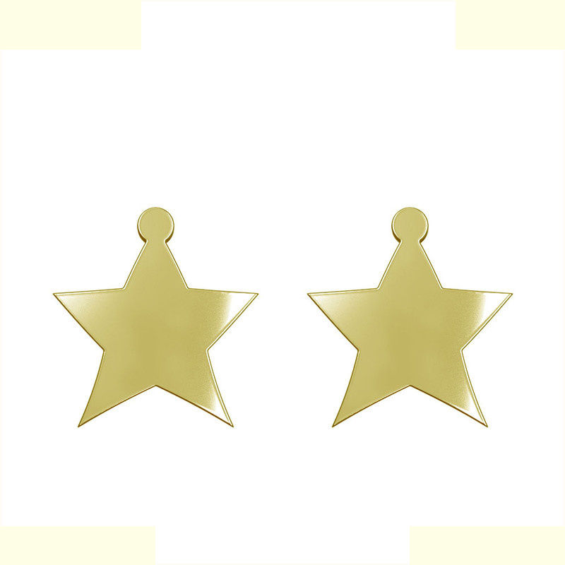 گوشواره طلا 18 عیار زنانه مدوپد مدل ستاره کد GA1-15369