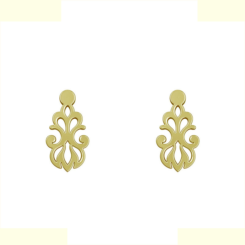 گوشواره طلا 18 عیار زنانه مدوپد مدل اسلیمی کد GA1-15296 گوشواره طلا 18 عیار زنانه مدوپد مدل اسلیمی کد GA1-15296