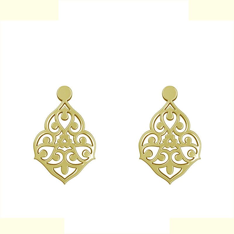 گوشواره طلا 18 عیار زنانه مدوپد مدل اسلیمی کد GA1-15336 گوشواره طلا 18 عیار زنانه مدوپد مدل اسلیمی کد GA1-15336