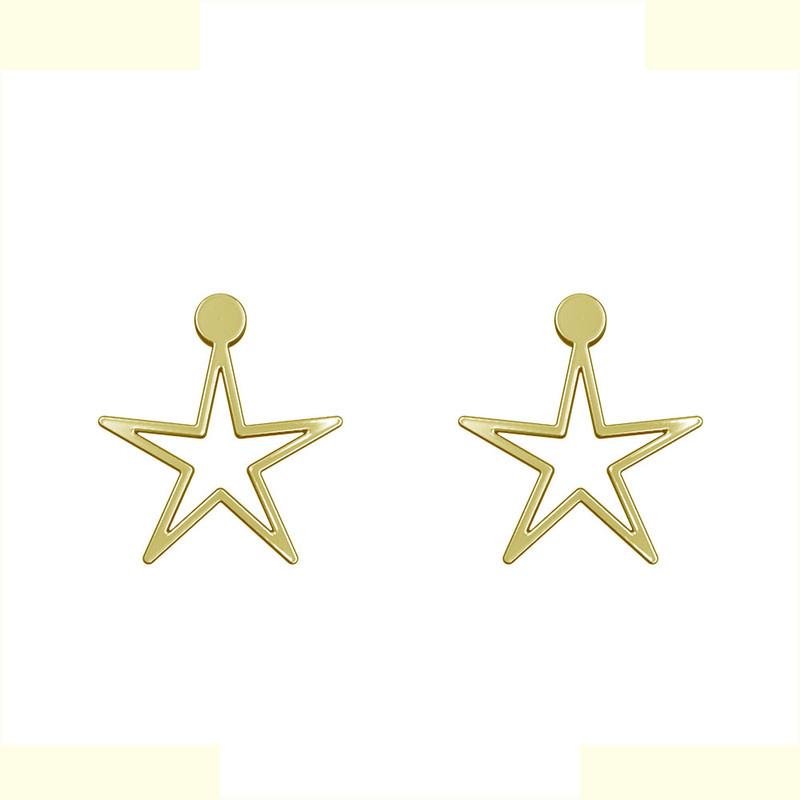 گوشواره طلا 18 عیار زنانه مدوپد مدل ستاره کد GA1-15427