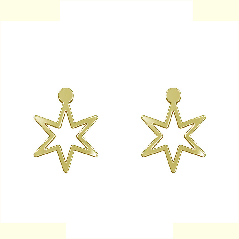گوشواره طلا 18 عیار زنانه مدوپد مدل ستاره کد GA1-15469