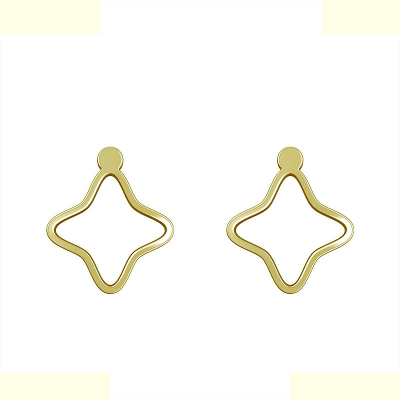 گوشواره طلا 18 عیار زنانه مدوپد مدل ستاره کد GA1-15476
