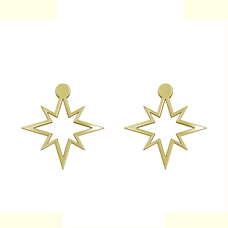 گوشواره طلا 18 عیار زنانه مدوپد مدل ستاره کد GA1-15542