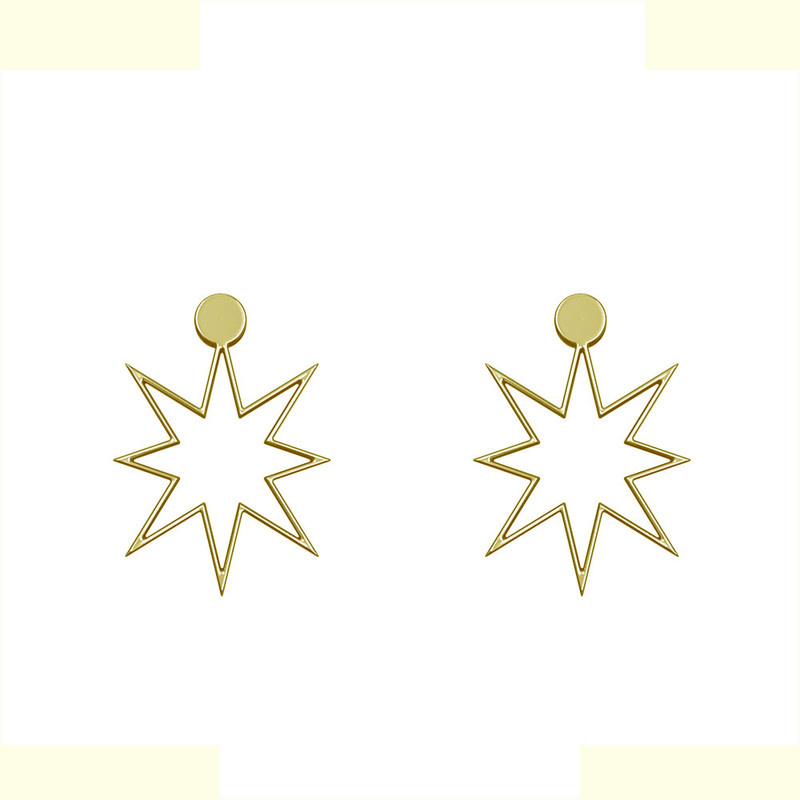 گوشواره طلا 18 عیار زنانه مدوپد مدل ستاره کد GA1-15557