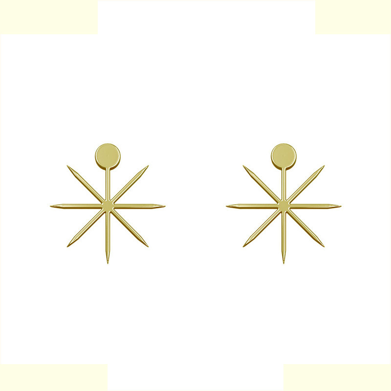 گوشواره طلا 18 عیار زنانه مدوپد مدل ستاره کد GA1-15576