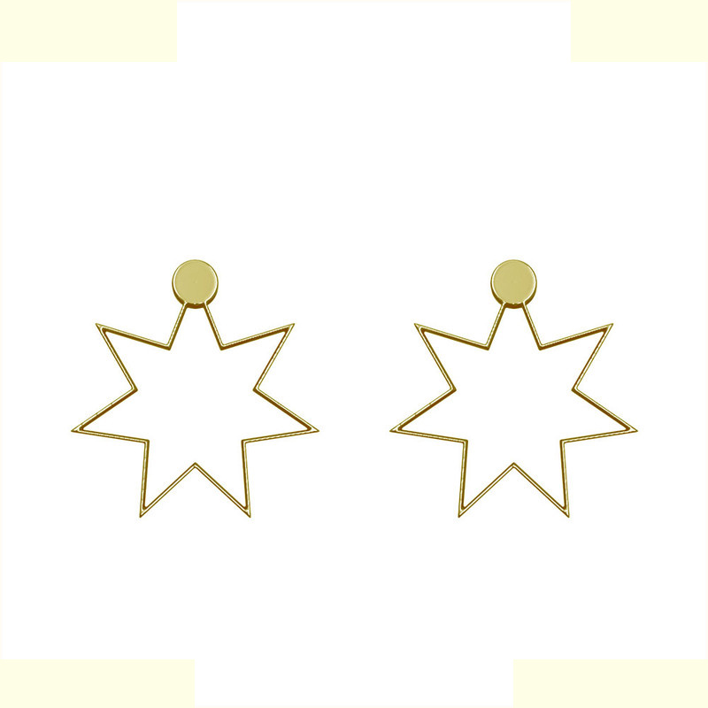 گوشواره طلا 18 عیار زنانه مدوپد مدل ستاره کد GA1-15580