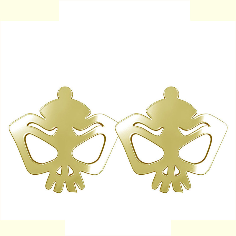 گوشواره طلا 18 عیار زنانه مدوپد مدل جمجمه کد GA1-15675