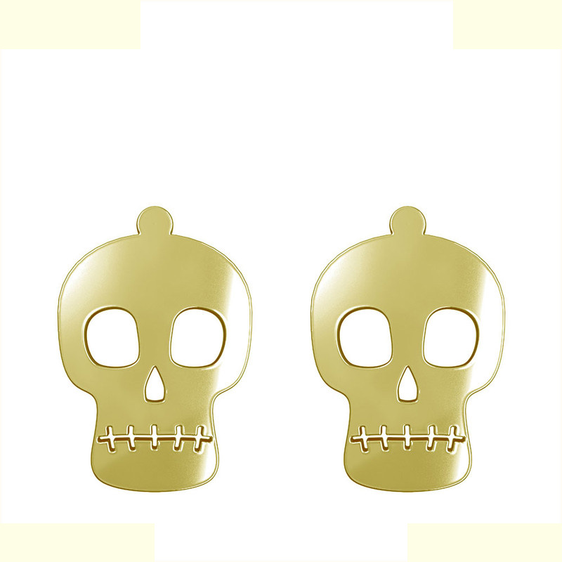 گوشواره طلا 18 عیار زنانه مدوپد مدل جمجمه کد GA1-15701