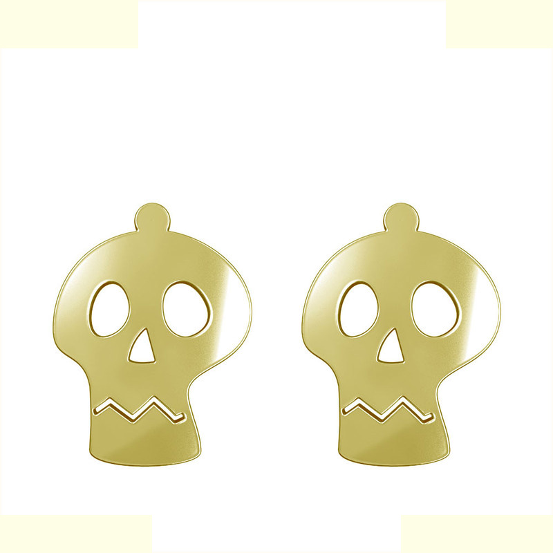 گوشواره طلا 18 عیار زنانه مدوپد مدل جمجمه کد GA1-15706