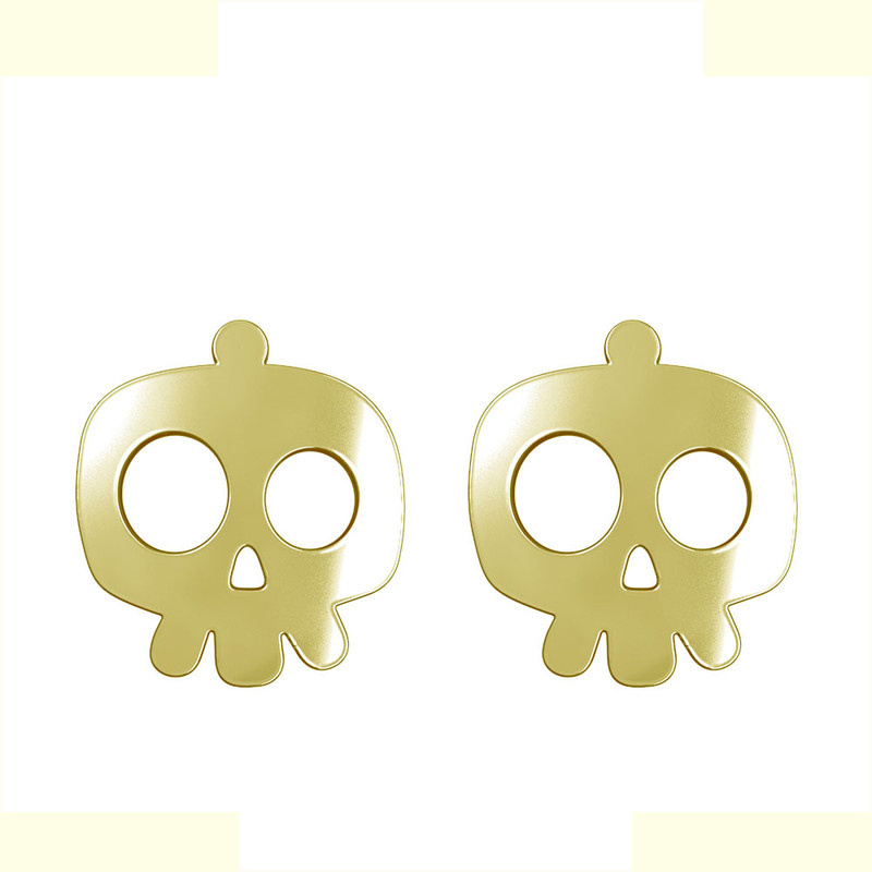 گوشواره طلا 18 عیار زنانه مدوپد مدل جمجمه کد GA1-15720
