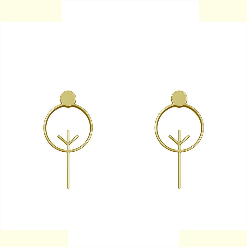 گوشواره طلا 18 عیار زنانه مدوپد مدل درخت کد GA1-15777