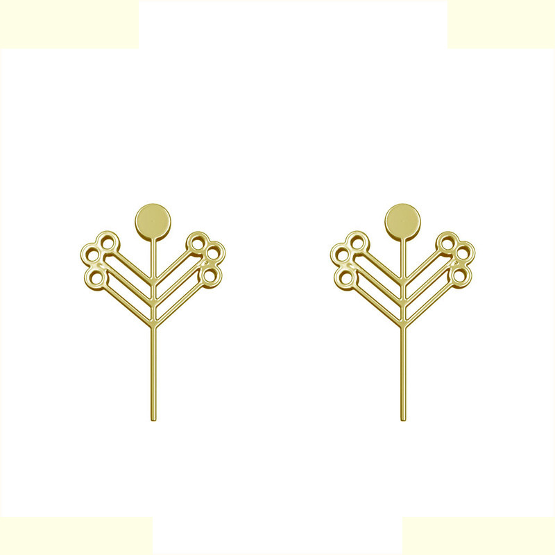 گوشواره طلا 18 عیار زنانه مدوپد مدل درخت کد GA1-15778