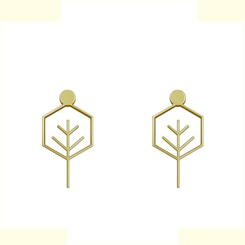 گوشواره طلا 18 عیار زنانه مدوپد مدل درخت کد GA1-15785 گوشواره طلا 18 عیار زنانه مدوپد مدل درخت کد GA1-15785