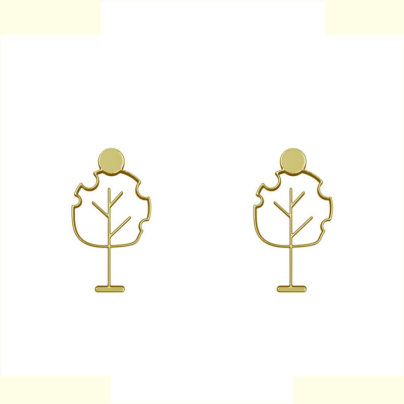 گوشواره طلا 18 عیار زنانه مدوپد مدل درخت کد GA1-15786 گوشواره طلا 18 عیار زنانه مدوپد مدل درخت کد GA1-15786