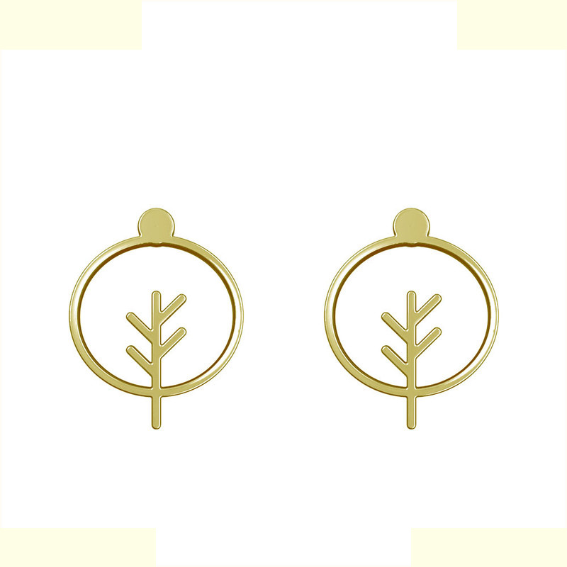 گوشواره طلا 18 عیار زنانه مدوپد مدل درخت کد GA1-15799 گوشواره طلا 18 عیار زنانه مدوپد مدل درخت کد GA1-15799