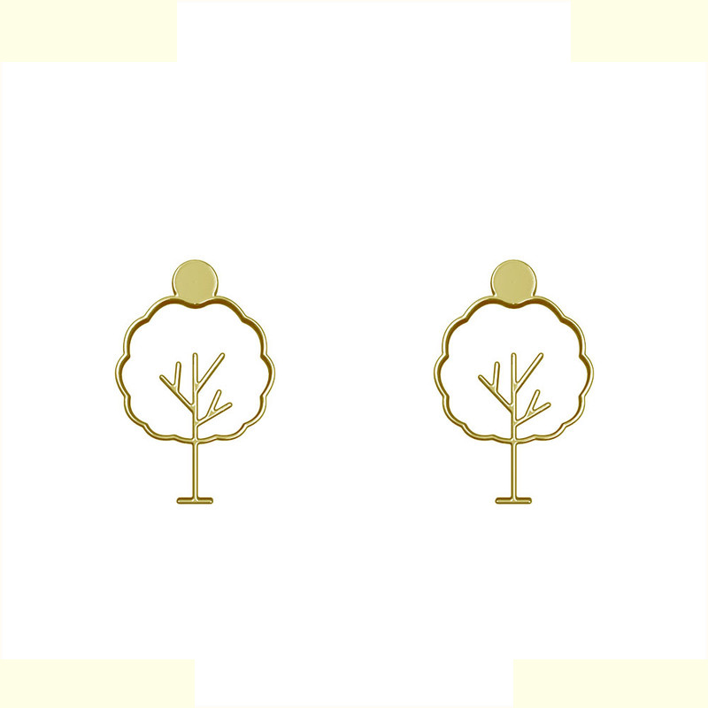 گوشواره طلا 18 عیار زنانه مدوپد مدل درخت کد GA1-15812 گوشواره طلا 18 عیار زنانه مدوپد مدل درخت کد GA1-15812